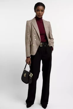 Buttoned Knit Roll Neck
