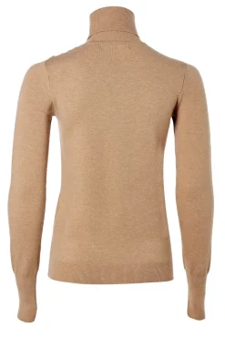 Buttoned Knit Roll Neck