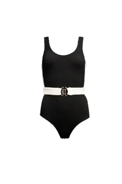 Classic Belted Swimsuit