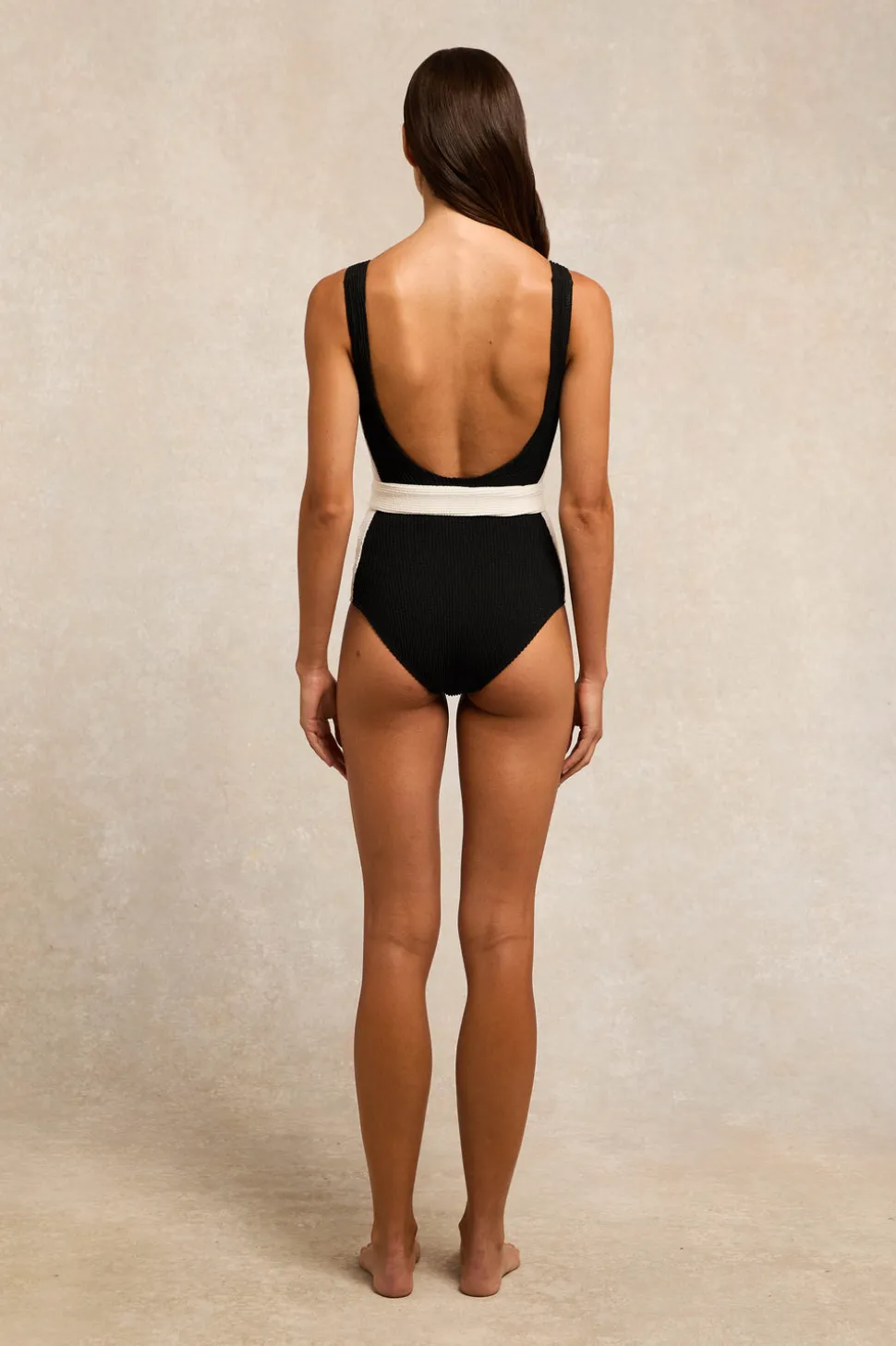 Classic Belted Swimsuit