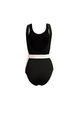Classic Belted Swimsuit