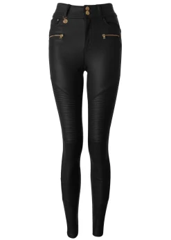 Coated Biker Jean