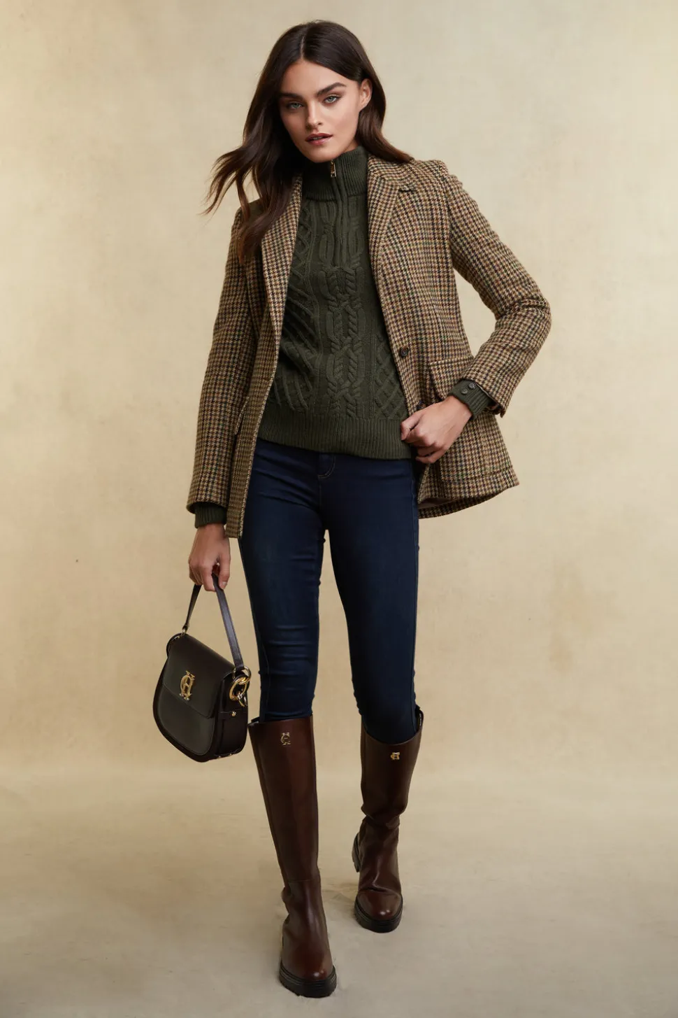 Country Cable Quarter Zip Knit