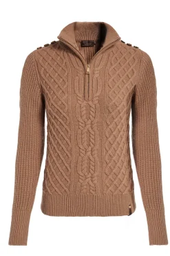 Country Cable Quarter Zip Knit