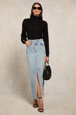 Denim Maxi Skirt