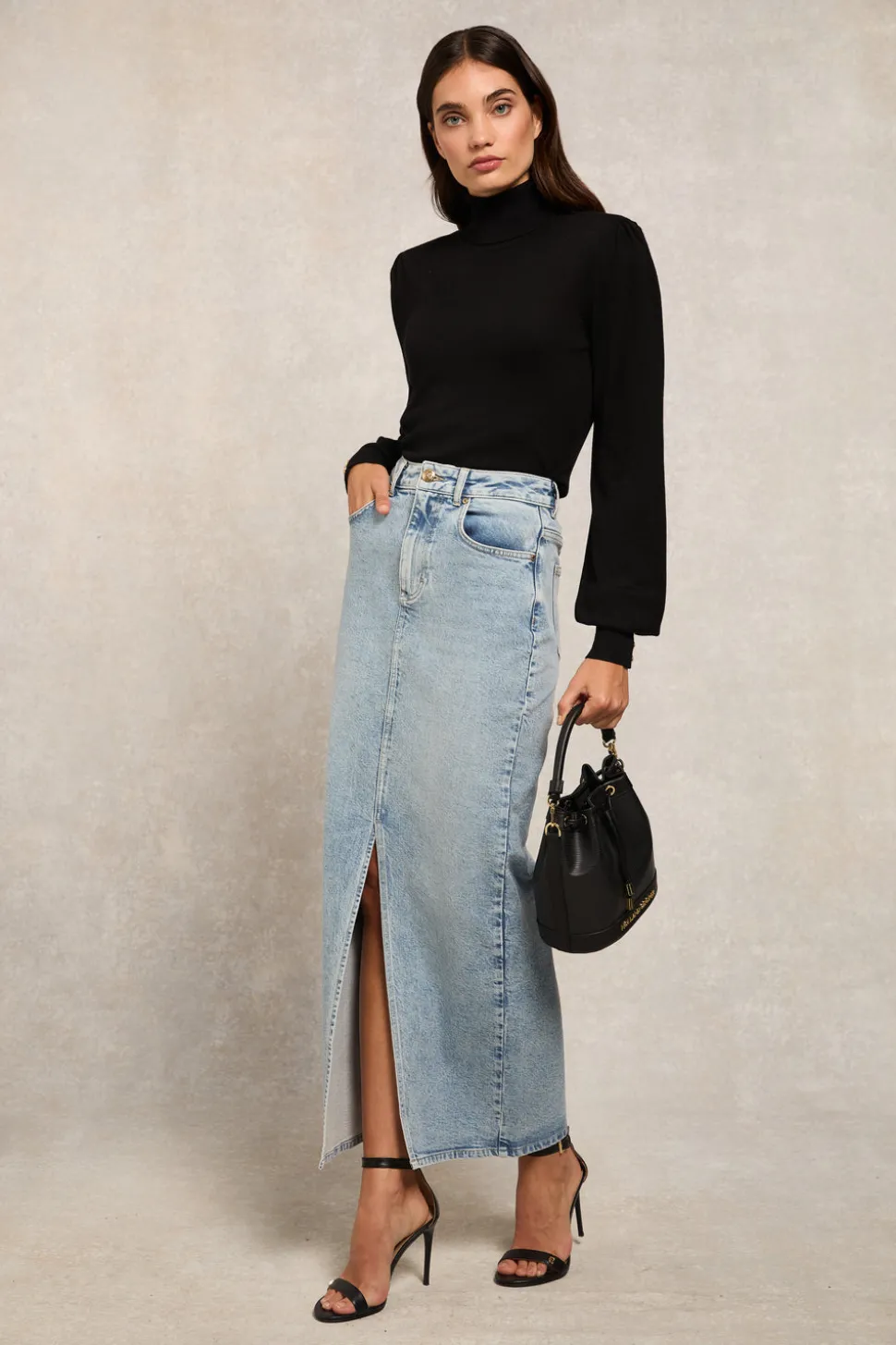 Denim Maxi Skirt