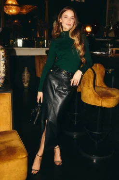 Faux Leather Maxi Skirt
