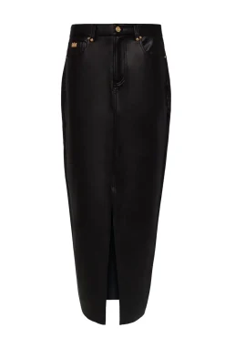 Faux Leather Maxi Skirt