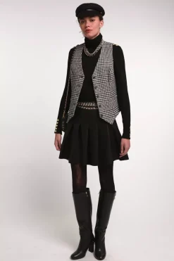 Faux Leather Pleated Mini Skirt