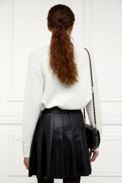 Faux Leather Pleated Mini Skirt