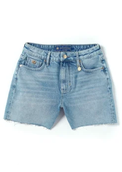 High Rise Denim Short