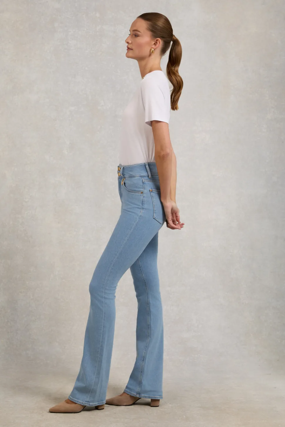 High Rise Flared Jean