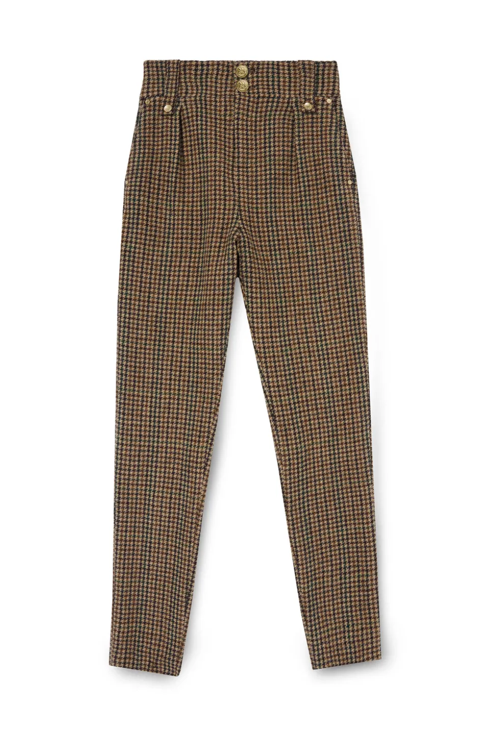 High Waisted Peg Trouser