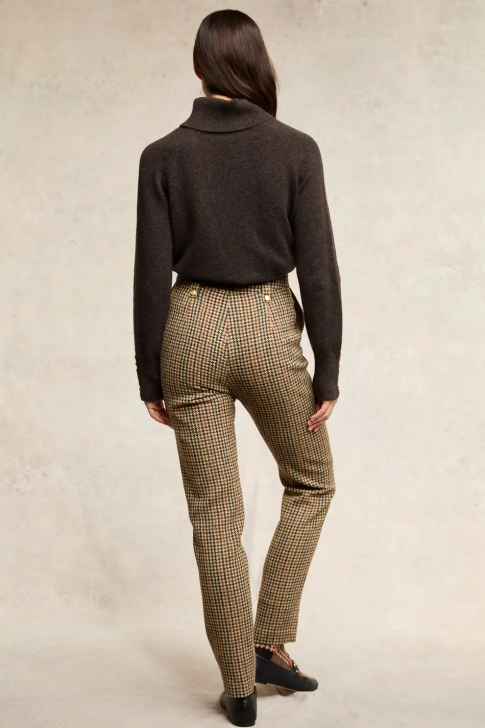 High Waisted Peg Trouser