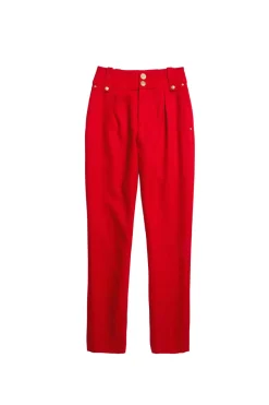 High Waisted Peg Trouser