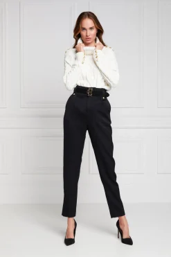 High Waisted Peg Trouser