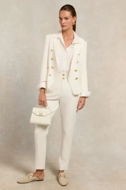 High Waisted Peg Trouser