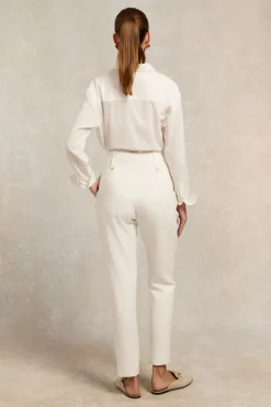 High Waisted Peg Trouser