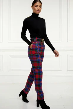 High Waisted Peg Trouser