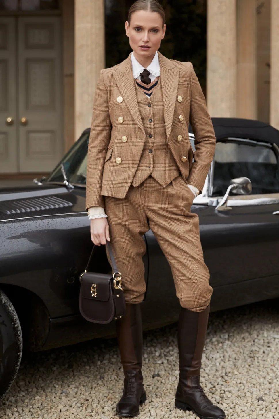 High Waisted Peg Trouser