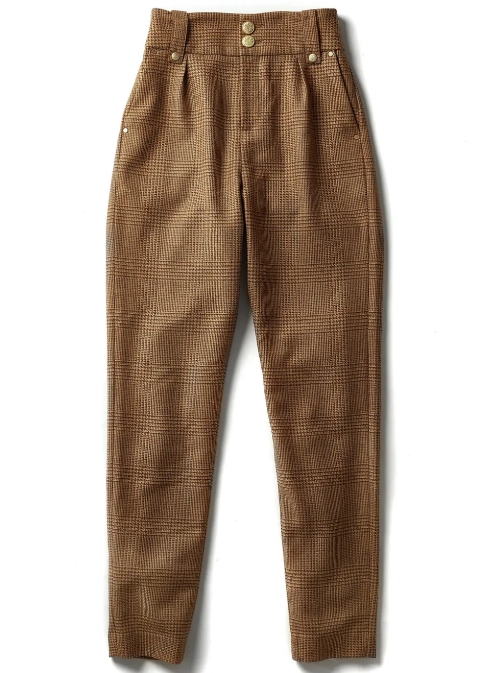 High Waisted Peg Trouser