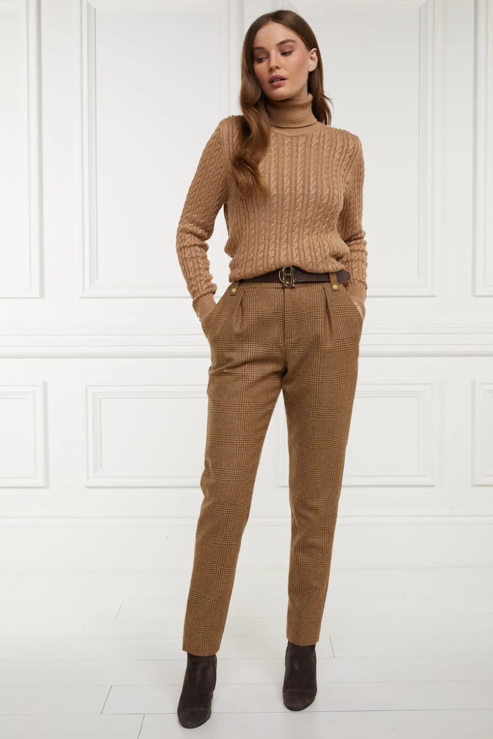 High Waisted Peg Trouser