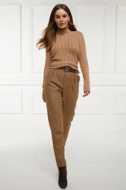 High Waisted Peg Trouser