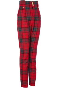 High Waisted Peg Trouser