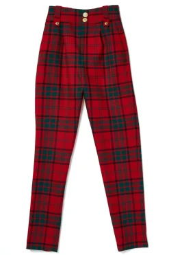High Waisted Peg Trouser