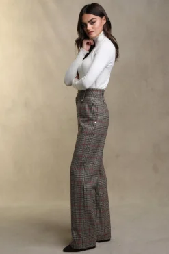 High Waisted Straight Trouser
