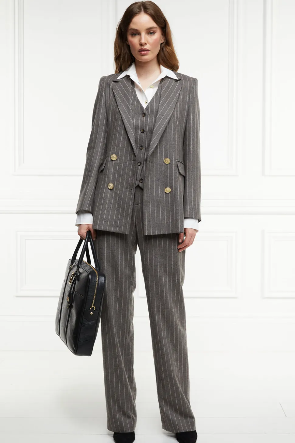 High Waisted Straight Trouser