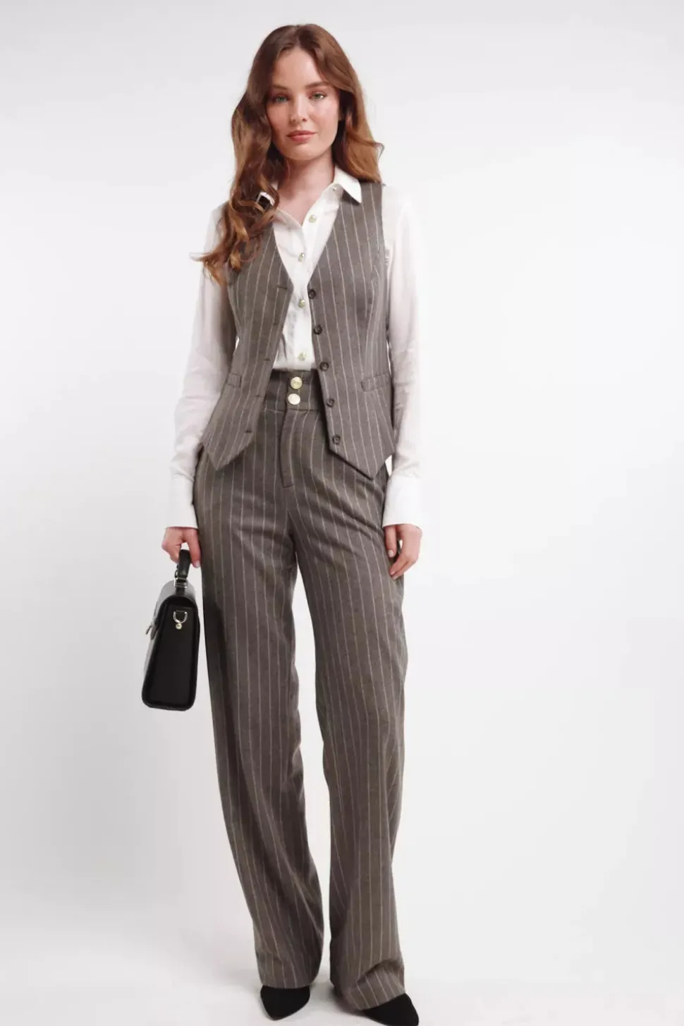 High Waisted Straight Trouser