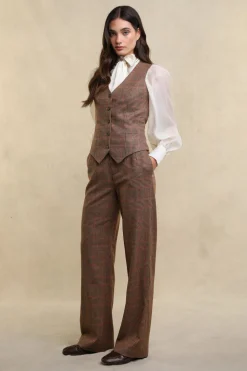 High Waisted Straight Trouser