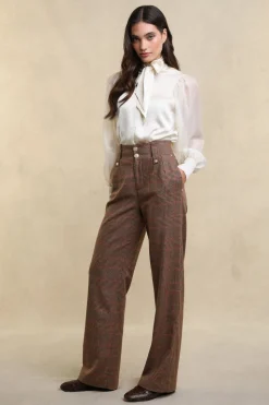 High Waisted Straight Trouser