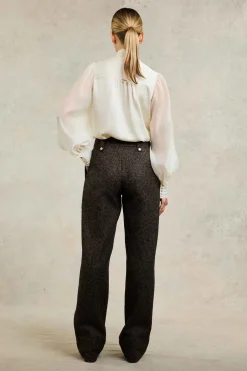 High Waisted Straight Trouser