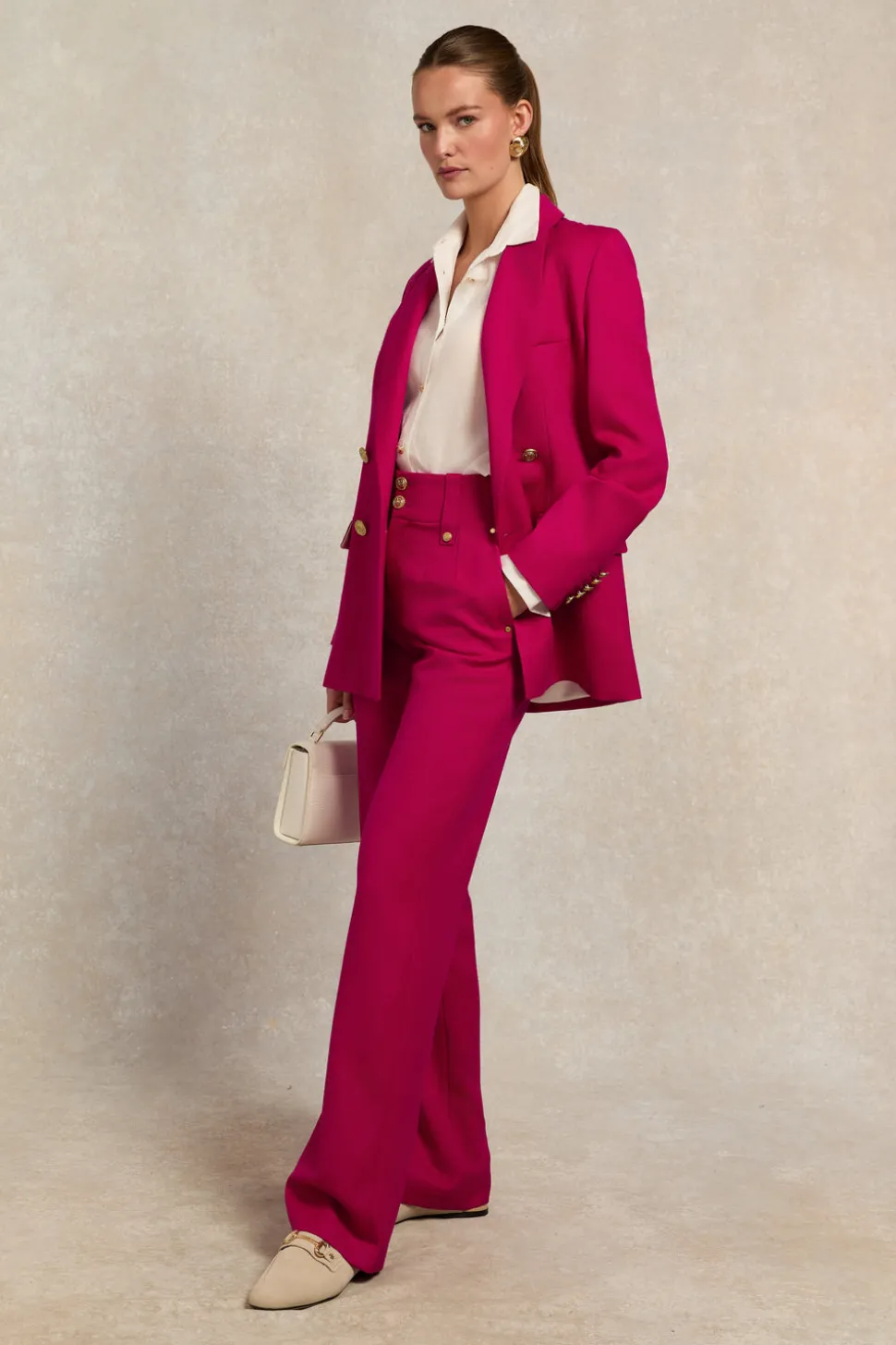 High Waisted Straight Trouser