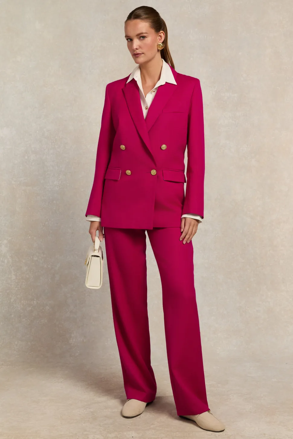 High Waisted Straight Trouser
