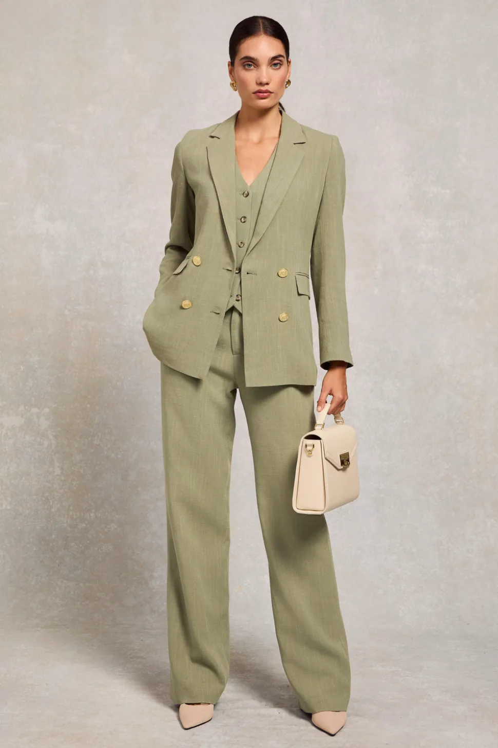 High Waisted Straight Trouser