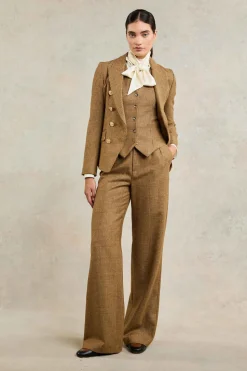 High Waisted Straight Trouser