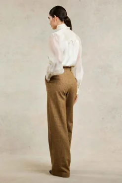High Waisted Straight Trouser
