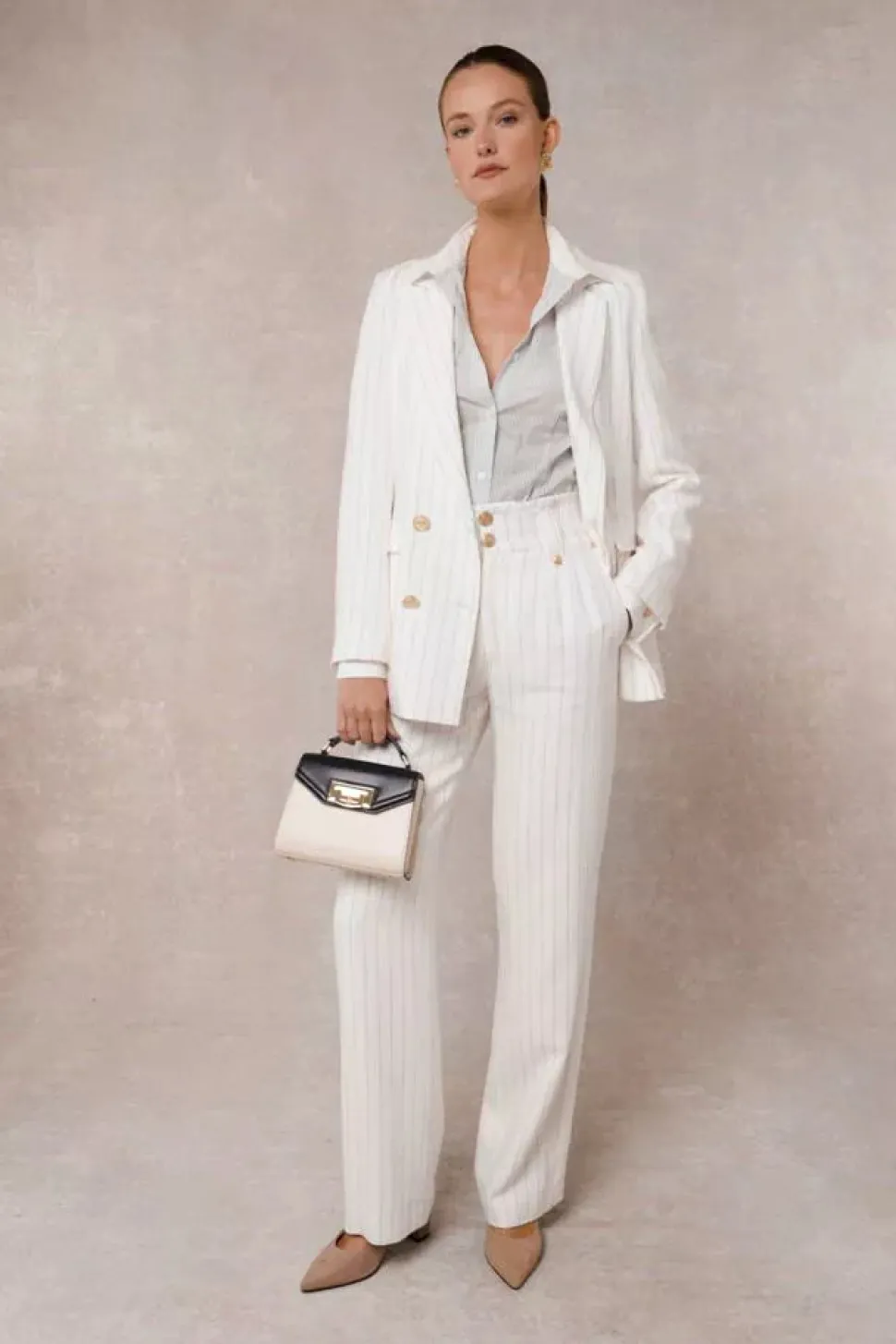High Waisted Straight Trouser