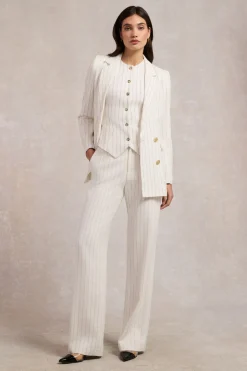 High Waisted Straight Trouser
