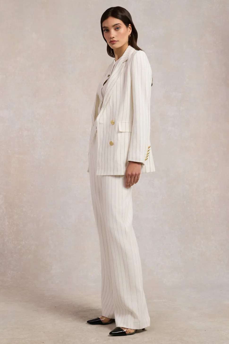 High Waisted Straight Trouser