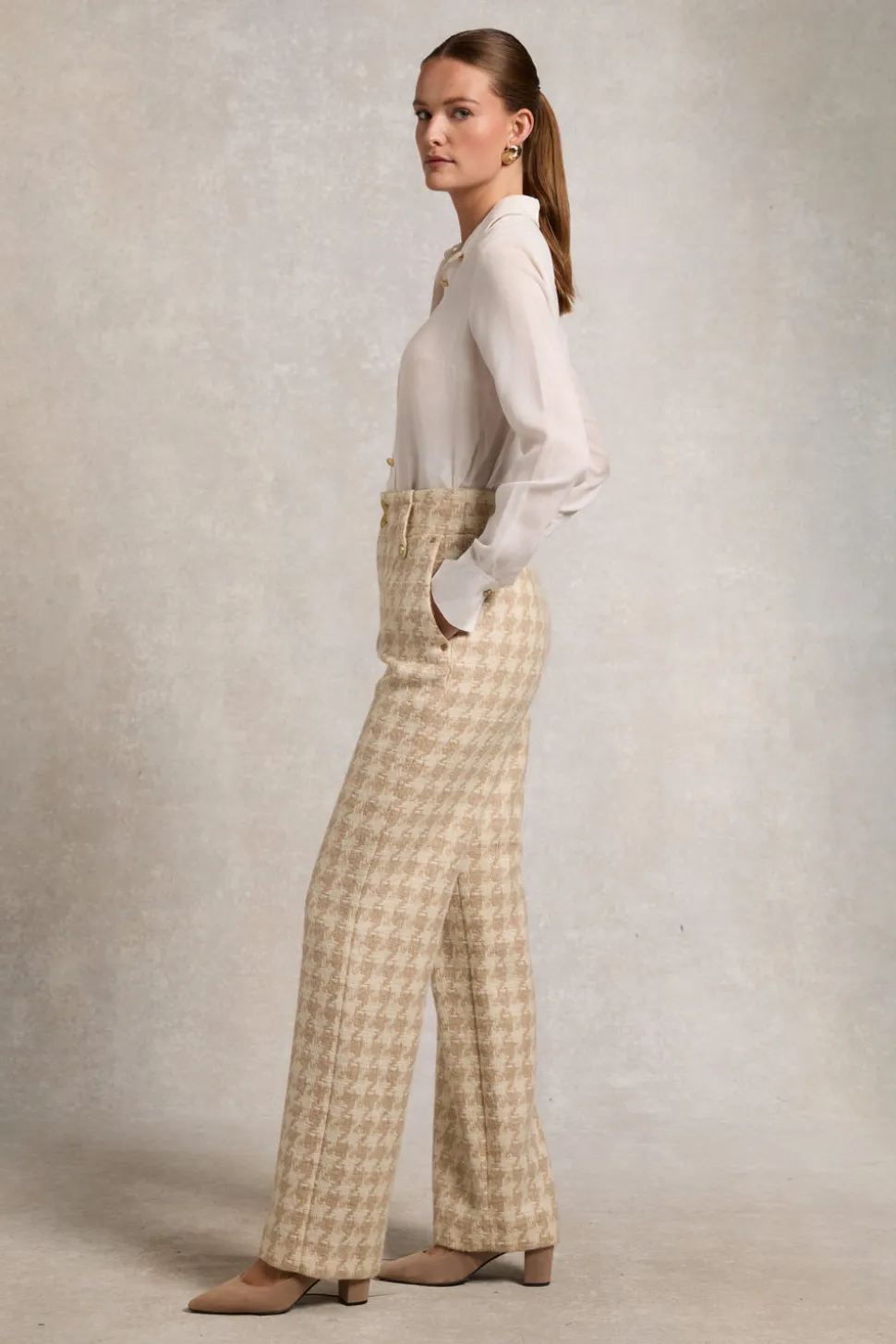 High Waisted Straight Trouser