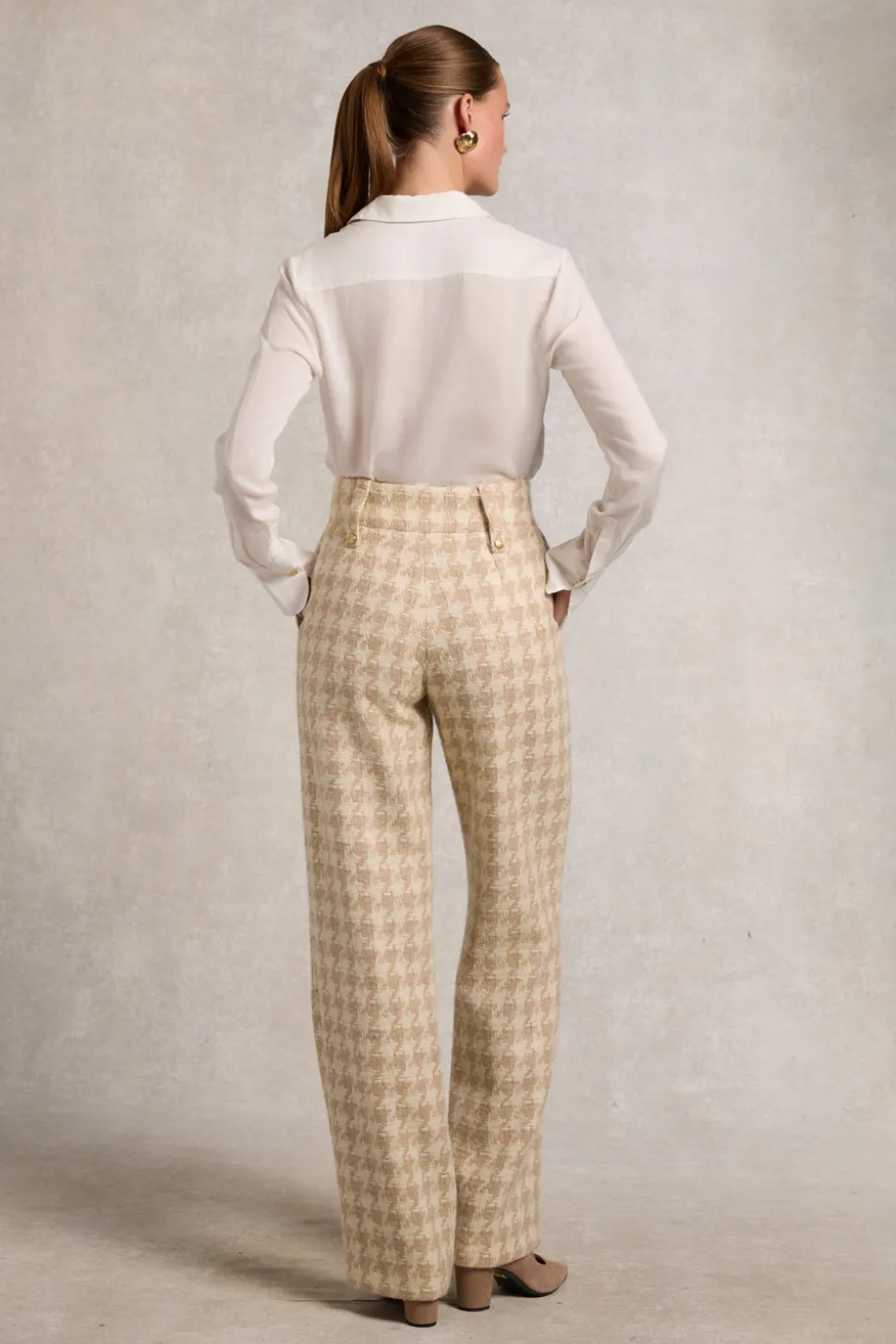 High Waisted Straight Trouser