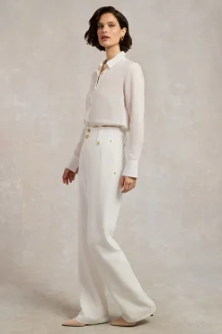 High Waisted Straight Trouser
