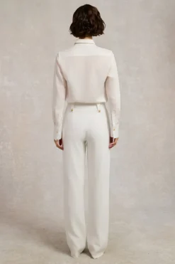 High Waisted Straight Trouser