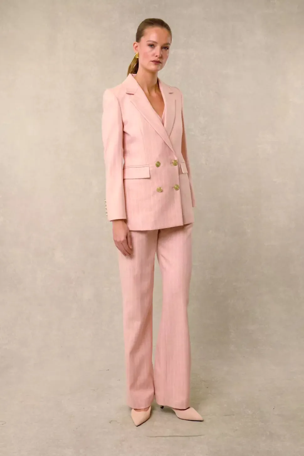 High Waisted Straight Trouser