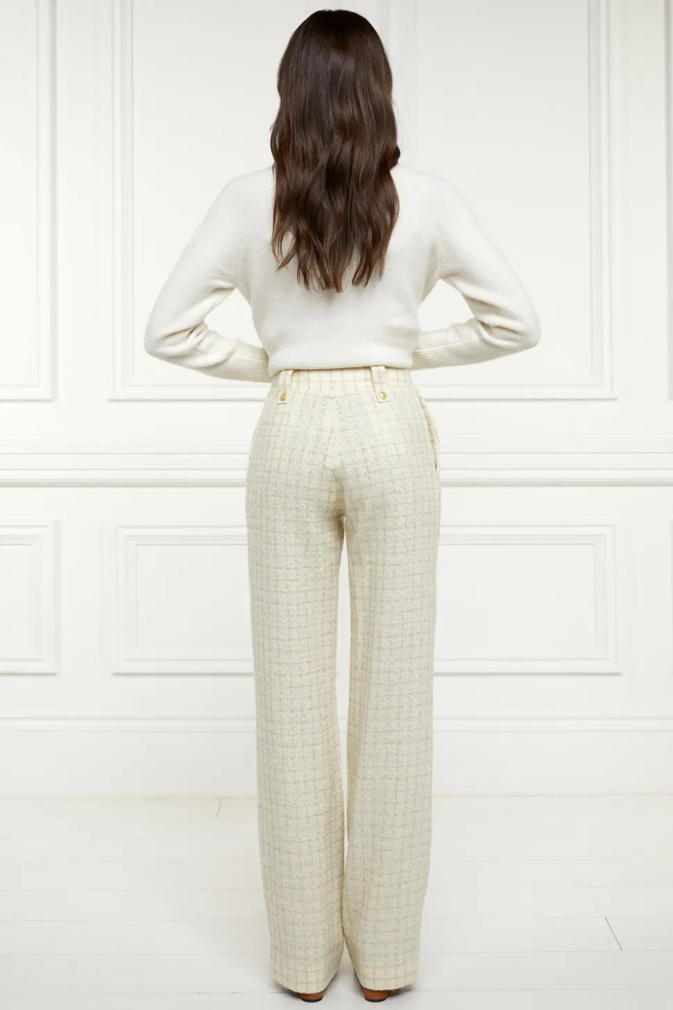 High Waisted Straight Trouser
