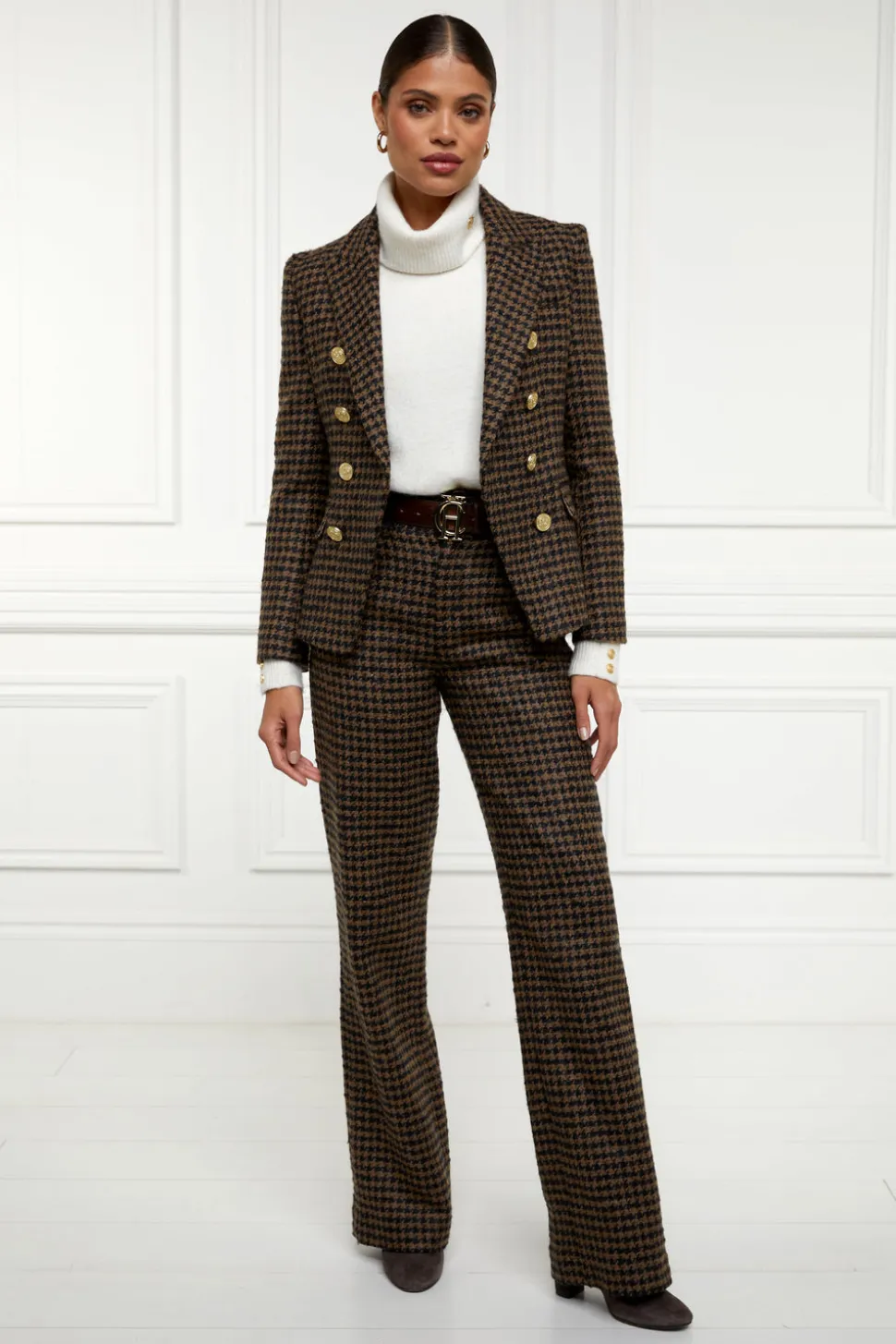 High Waisted Straight Trouser